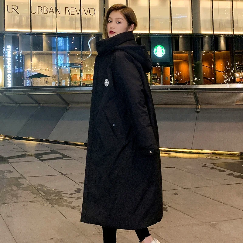 Winter Coat for Women Korean Fashion Loose Oversized Large Size Hooded Windproof Warm Long Parkas Luxury Cotton Jacket Y2k Coat