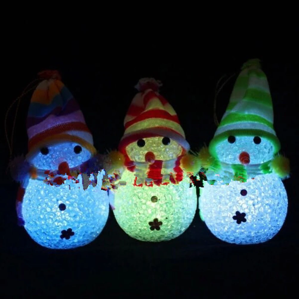 

Christmas Snowman Night Light 17x7x7cm Glittering Design for Home Kids Bedroom Table Lamp Mini Lights