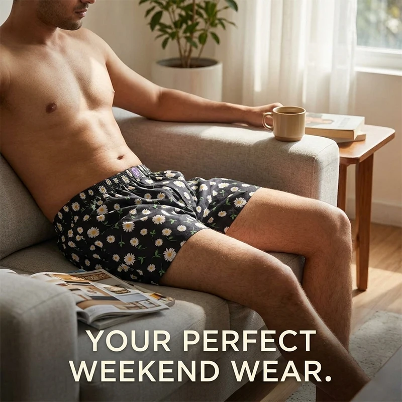 Men’s Pants Loose Fit Boxer Shorts Ultra Soft Breathable Lightweight Home Sleep Lounge Soft Home Sleep Daily