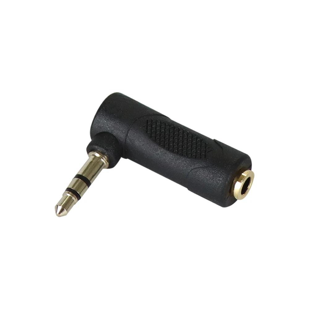 90 درجة 3.5 مللي متر الصوت ستيريو ذكر إلى أنثى محول القابس L شكل AUX سماعة مهايئ الرافعة محول سماعة الملحقات