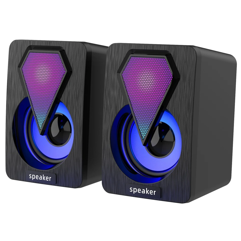 

Efficient Wired Speakers Laptop Speakers, Colorful Lighting Speakers