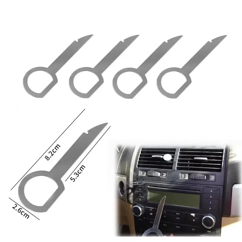 1-12Pcs Radio Stereo Removal Extractor Key Release Pin Head Unit Audio Install Tool For VW Audi Ford Mercedes Benz Skoda - view 2