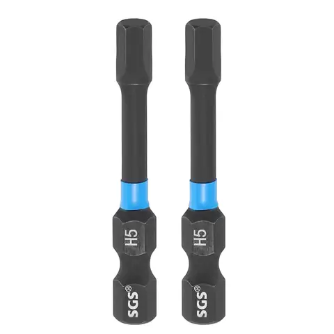 H1.5 H2 H2.5 H3 H4 H5 H6 Magnetic Hexagon Impact Drivers Screwdriver Bit 1/4" Hex Shank S2 Steel Metric Hex Head Wrench Bit