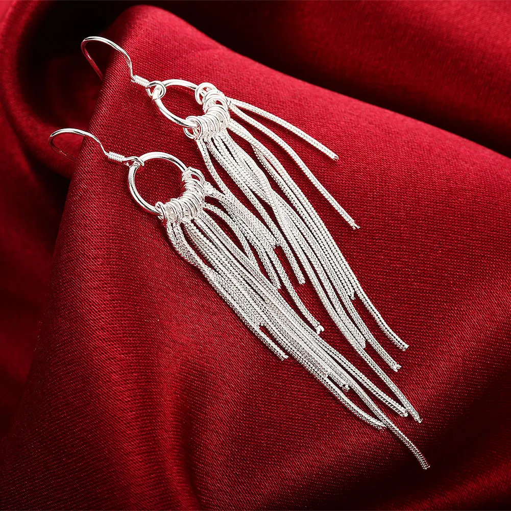 

925 Sterling Silver Earrings Fashion Jewelry For Women Retro Tassel Earrings Valentine'S Day Gifts Trendsetter Recommendation