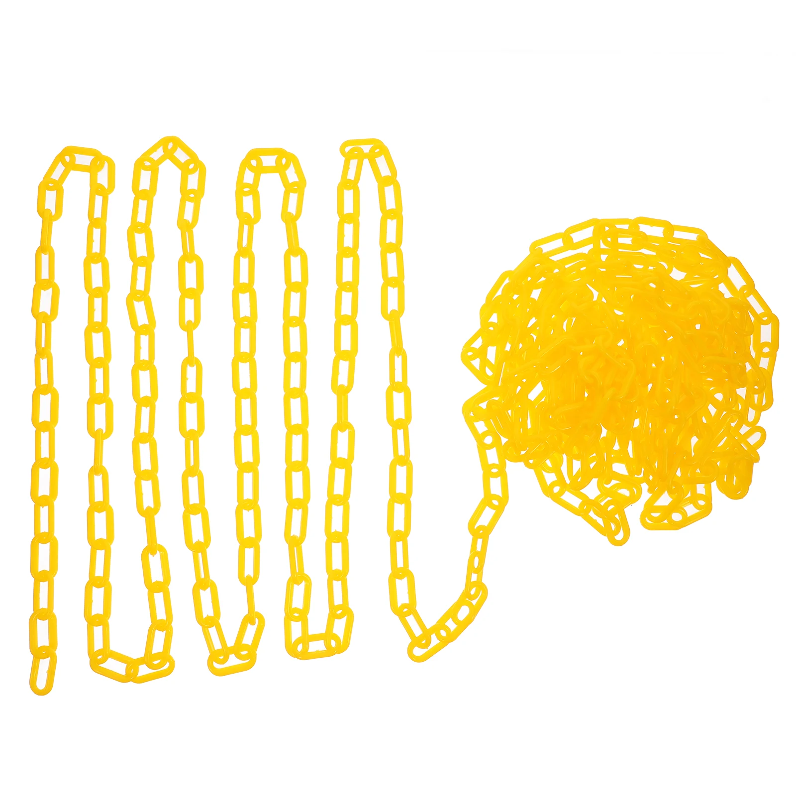 Plastic Safety Chain Warning Protection Barrier Link Crowd Control Fence Road Cone Pillar No Parking Sign