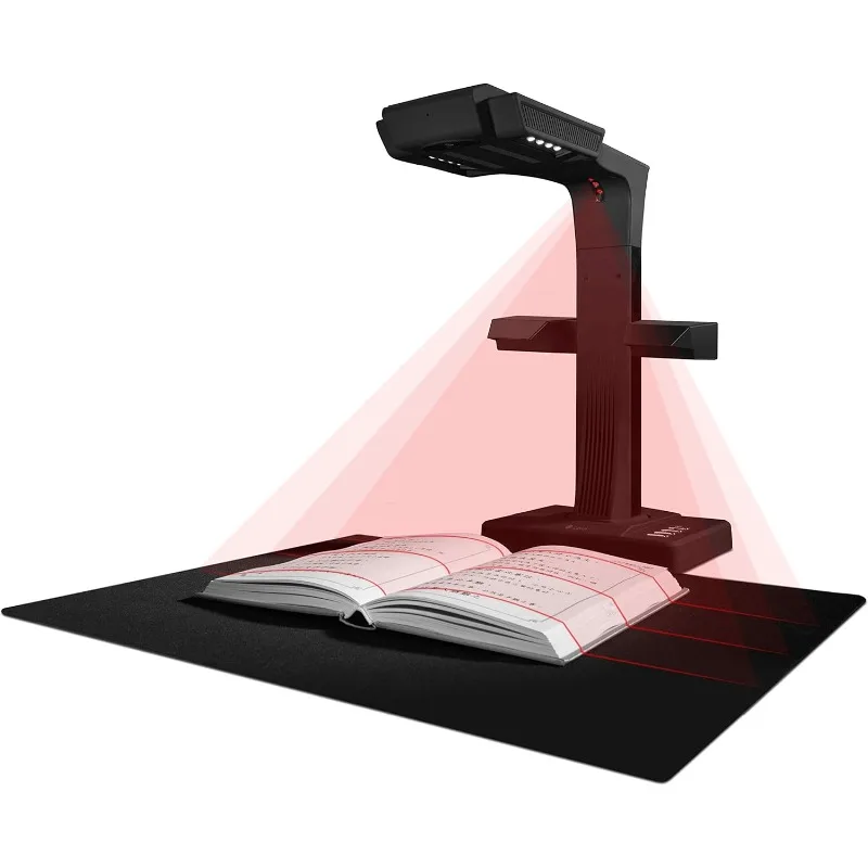 ET18 Pro Professional Document Scanner, 2nd Gen Auto-Flatten & Deskew Tech, 18MP HD Camera, Capture A3, 186