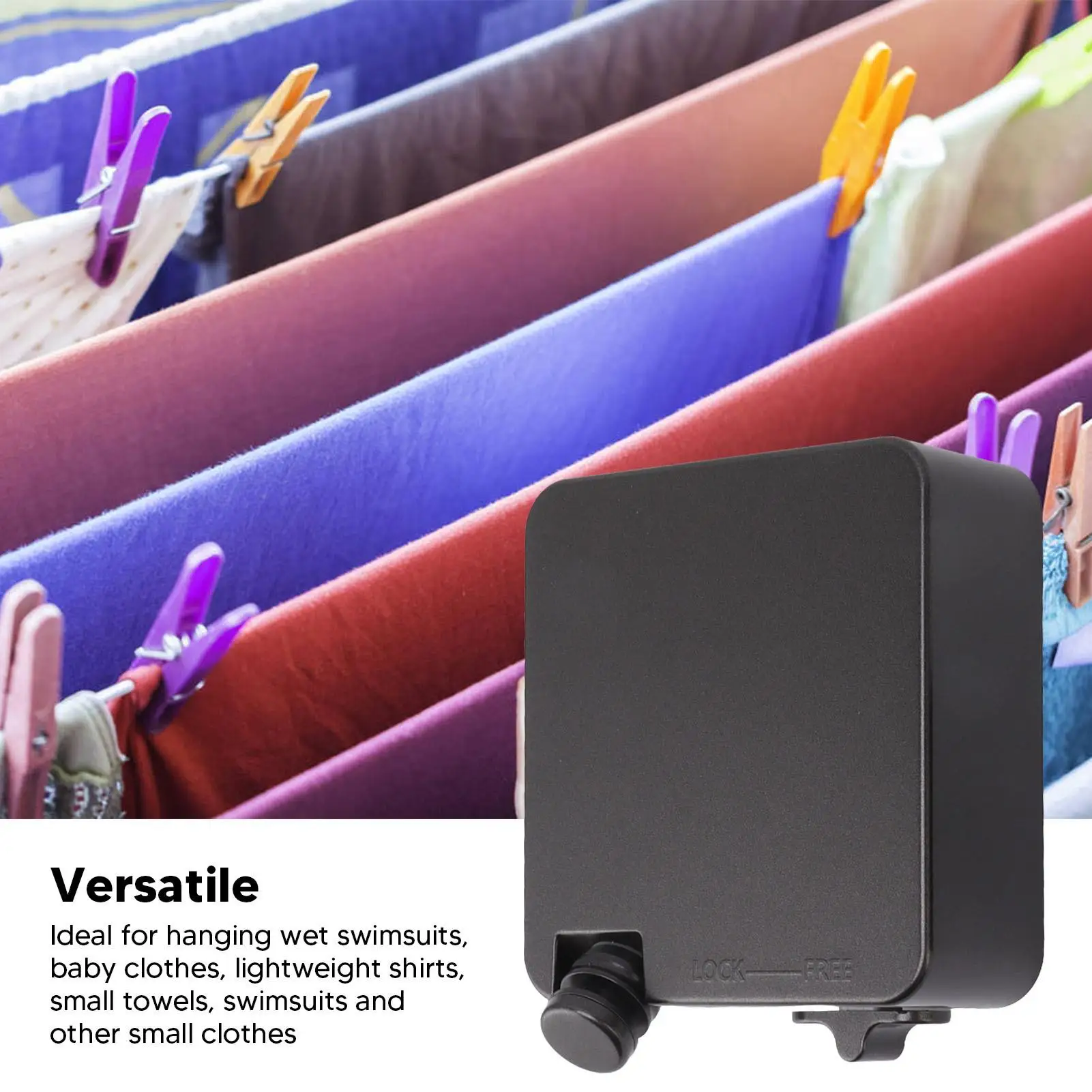 304 Stainless  Retractable Clothesline - Durable, Waterproof for outdoor Drying Line for Versatile Use