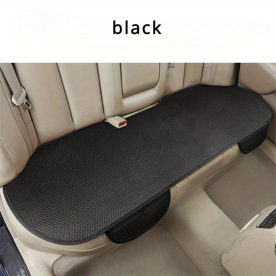 Breathable ice silk car seat cushion fits snugly, easy to install, comfortable all year round rear seat cushion