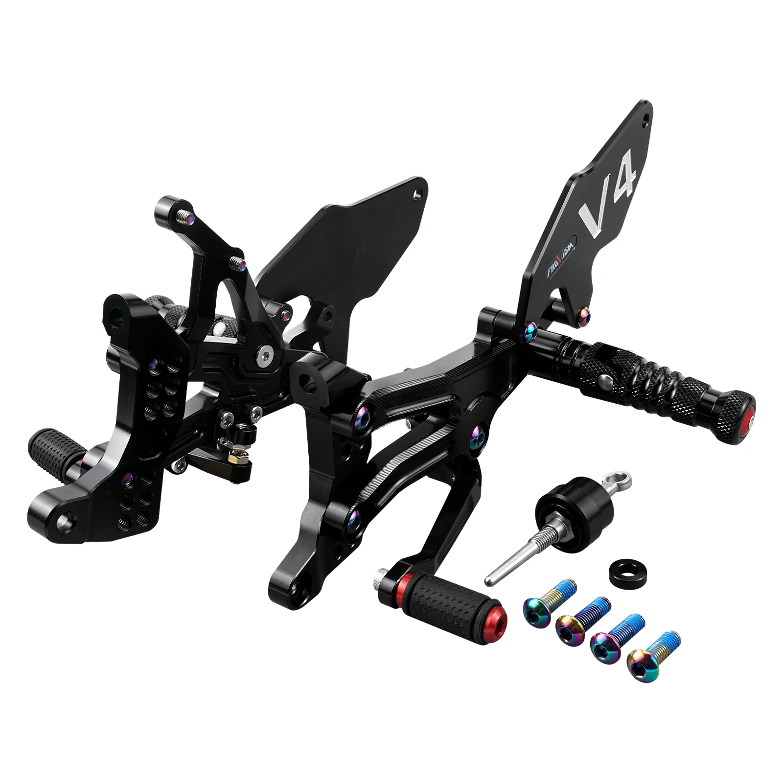 

Motorcycle Adjustable Rearset Footrest For Ducati Panigale V4 V4R V4S 2018-2022 2019 2020 Foot Rest Rear Sets Foot Pegs Footpeg