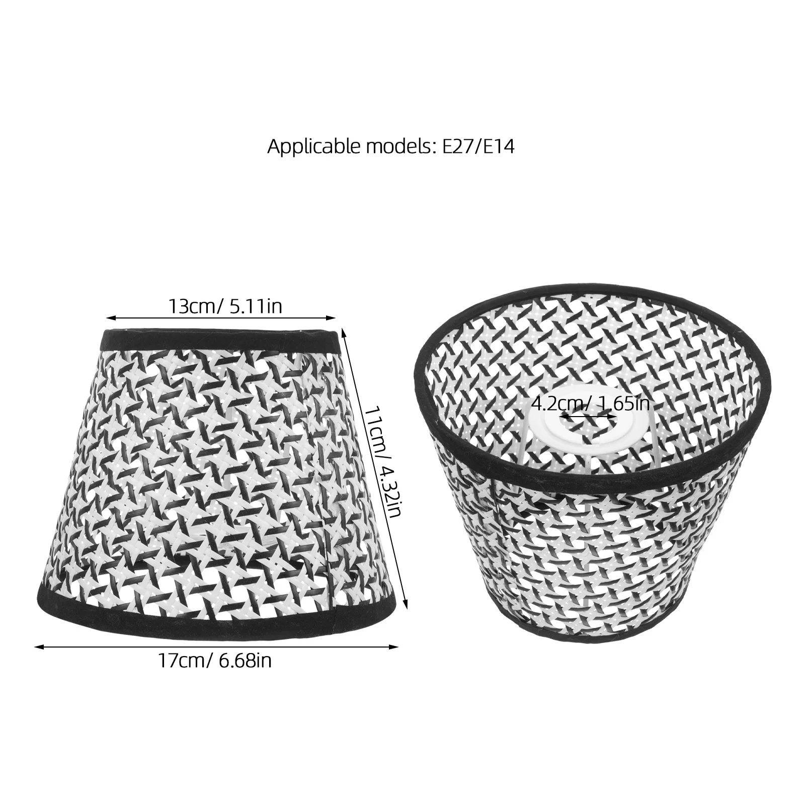 Woven Lampshade Simple Style Home Hotel Bar Bedroom Study Library Easy Installation Art Lampshade Table Lamp Shade