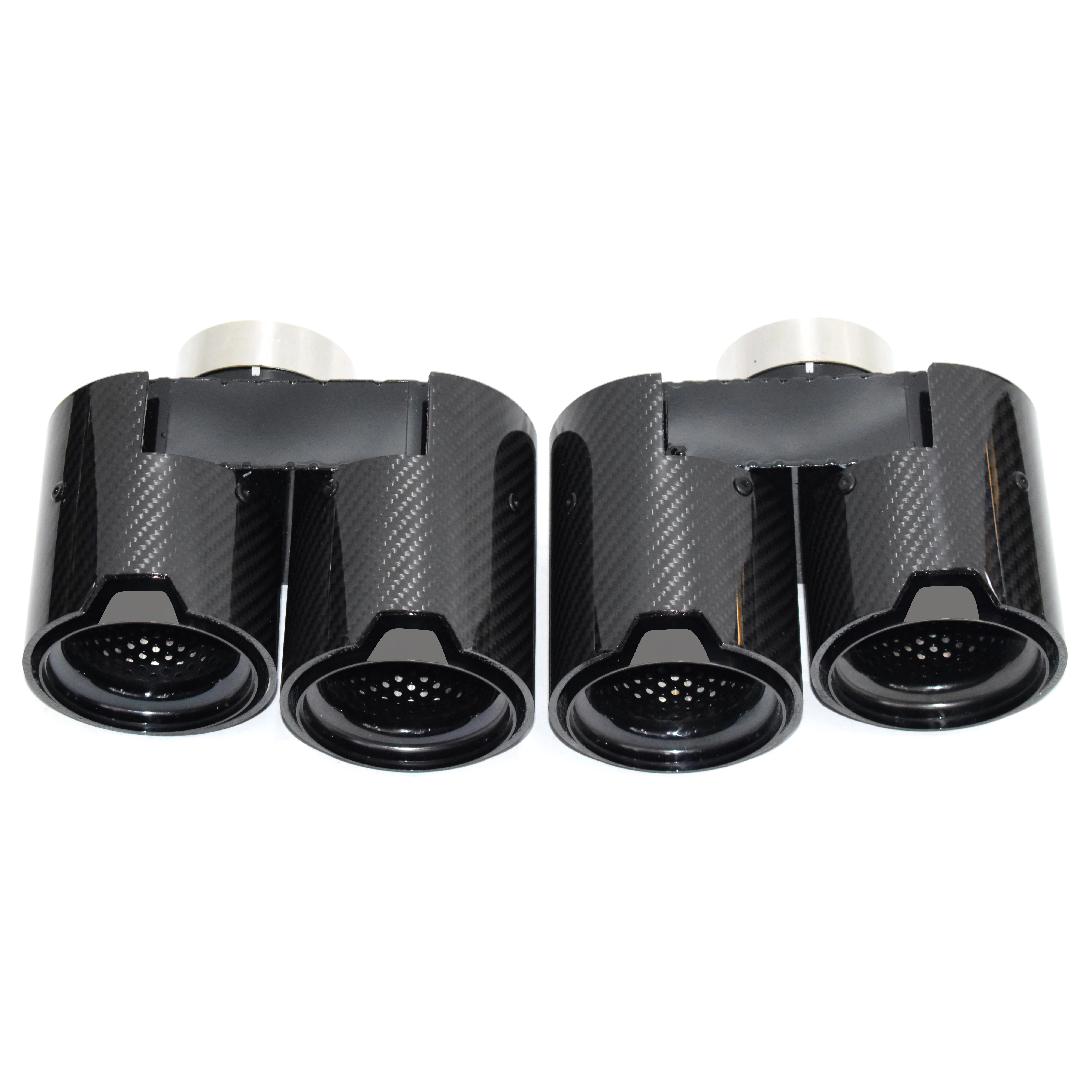 For DEX M Performance Carbon Fiber Silver Exhaust Tip for 3/4 Series G20-G26 320i-430i Exhaust Pipe Muffler Nozzle