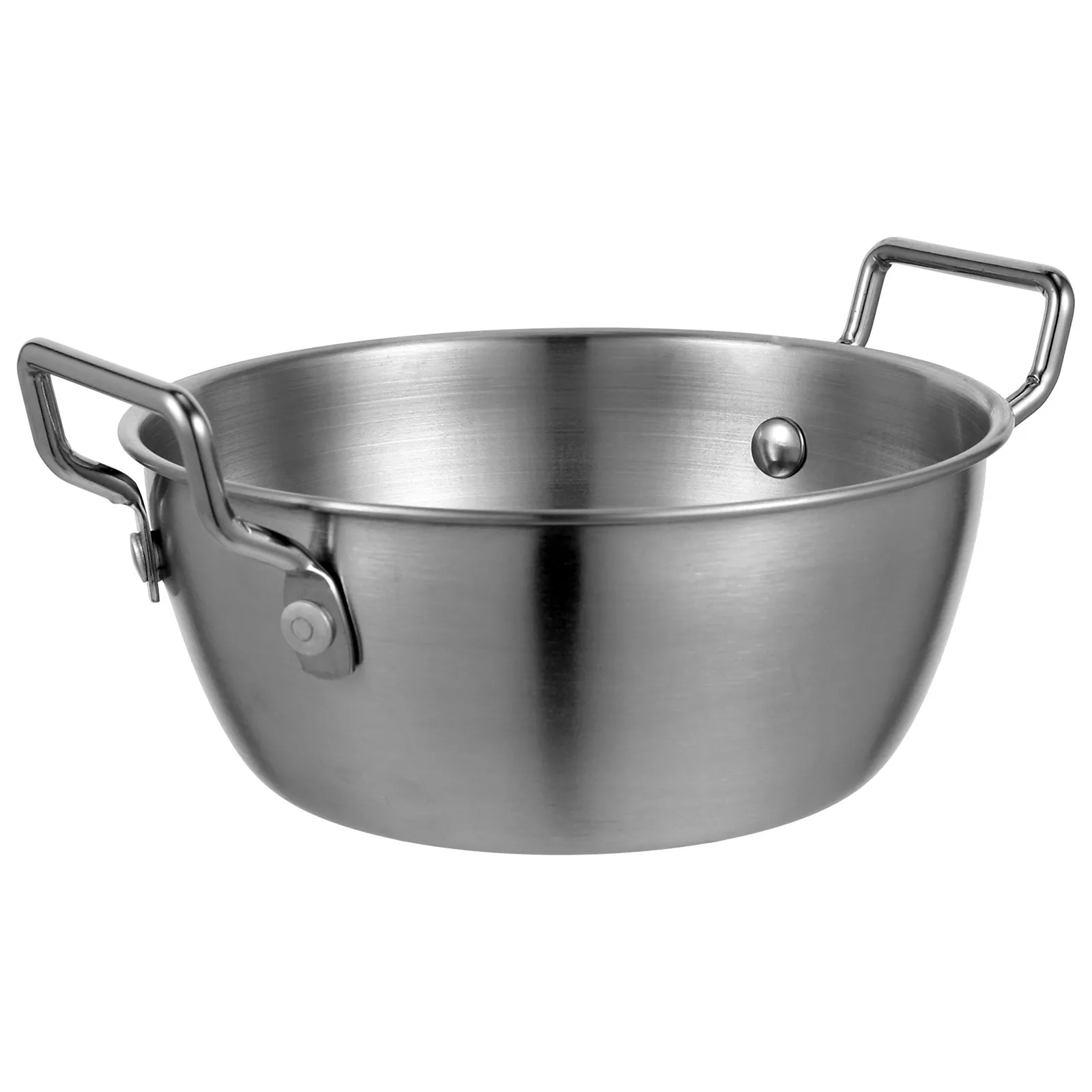 

Stainless Steel Bowl Reusable Noodle Bowl 304 13cm Silver Kitchen Fruit Snack Dessert Mixing Reusable Food Bowls
