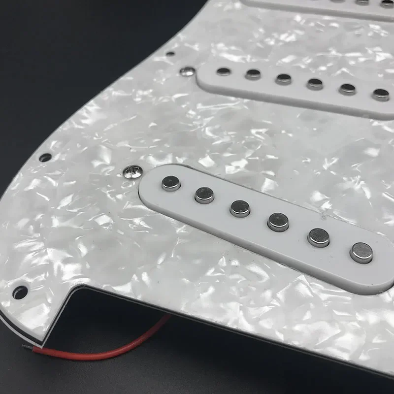 Single Coil Alnico Electric Guitar Pickguard Pickups AlnicoLoaded Prewired 11 Hole SSS Red/White Pearl White Guitar Accessories