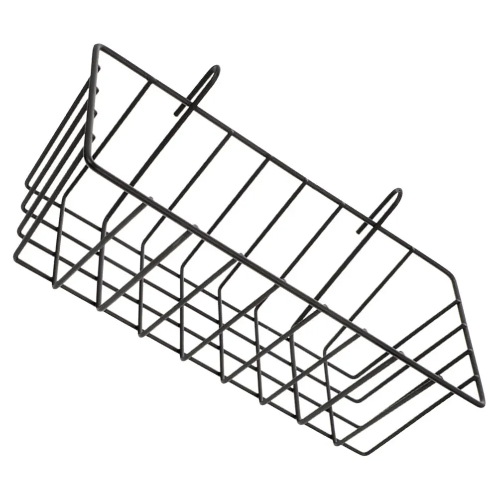 

1pcs Iron Wall Mounted Hanging Basket Non-Punching Waterproof Rustproof Bathroom Storage Rack For Toiletries Kitchen Spices