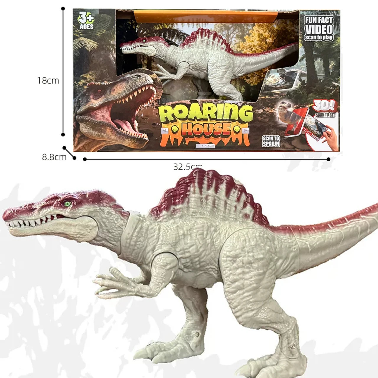 

Jurassic-World Dinosaur Sworld Spinosaurus Sound Light Effect Joint Mobility Dinosaur Toy A2