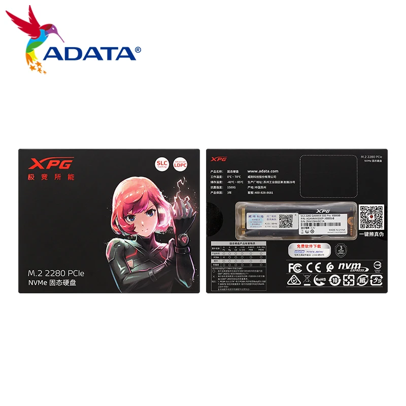 Imagem -05 - Adata Xpg Gammix S50 Pro Ssd 500gb 1000gb Pcie Gen4x4 M.2 2280 Nvme Disco Rígido Interno de Estado Sólido para Laptop Desktop Ps5