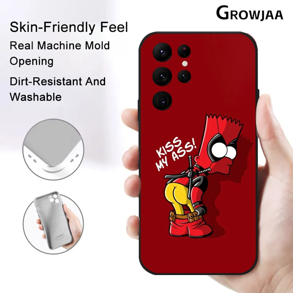 Coque de téléphone Les Simpsons Bartpool, étui de protection en silicone TPU pour Samsung Galaxy S24 Ultra, S22, S23 Ultra, S21, S20, 5G