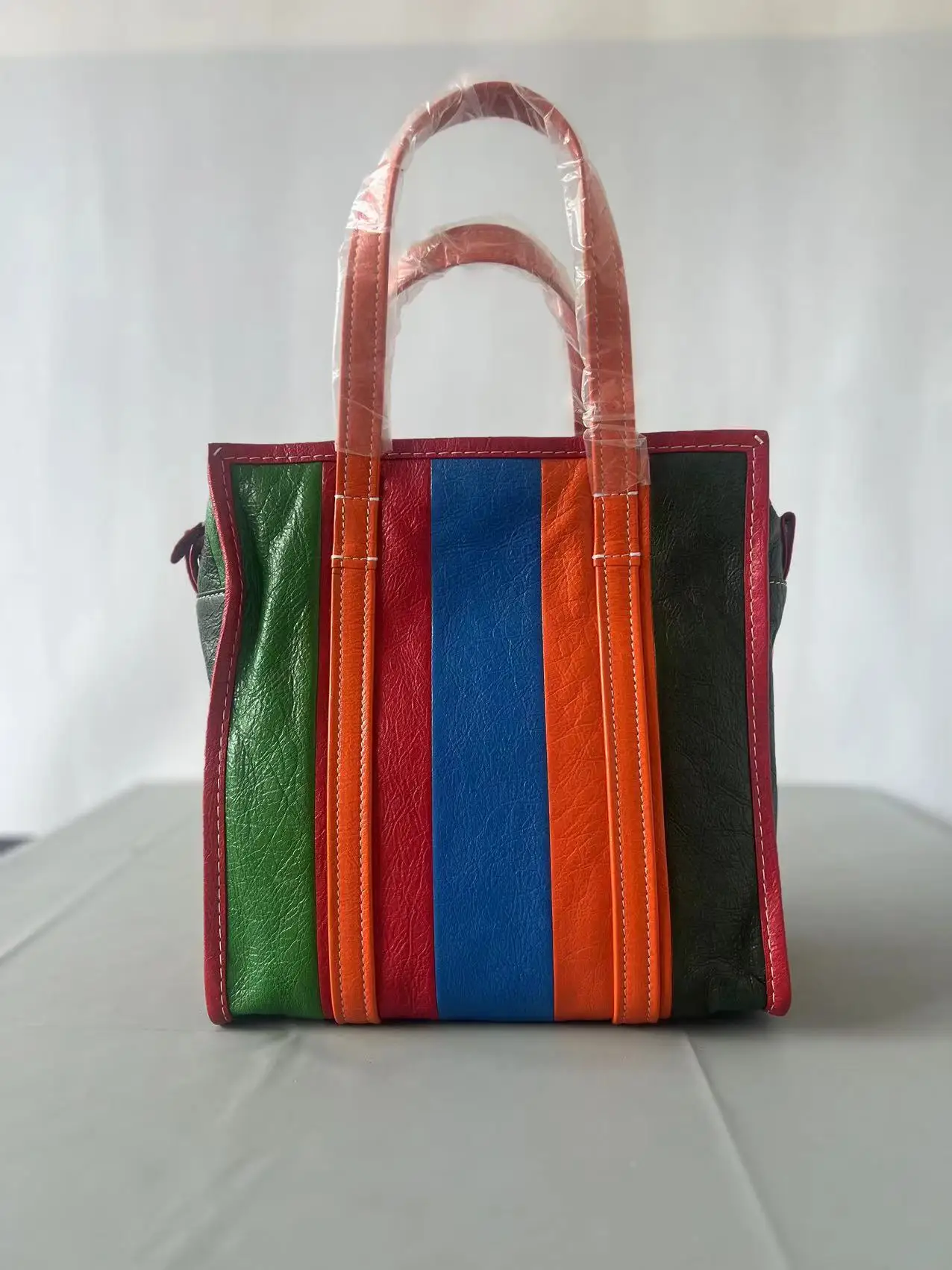 

Faionable Large Capaci Tote Bag Color Blo Striped Handbag Single oulder Crossbody Women's Bag Casual Canvas Purse