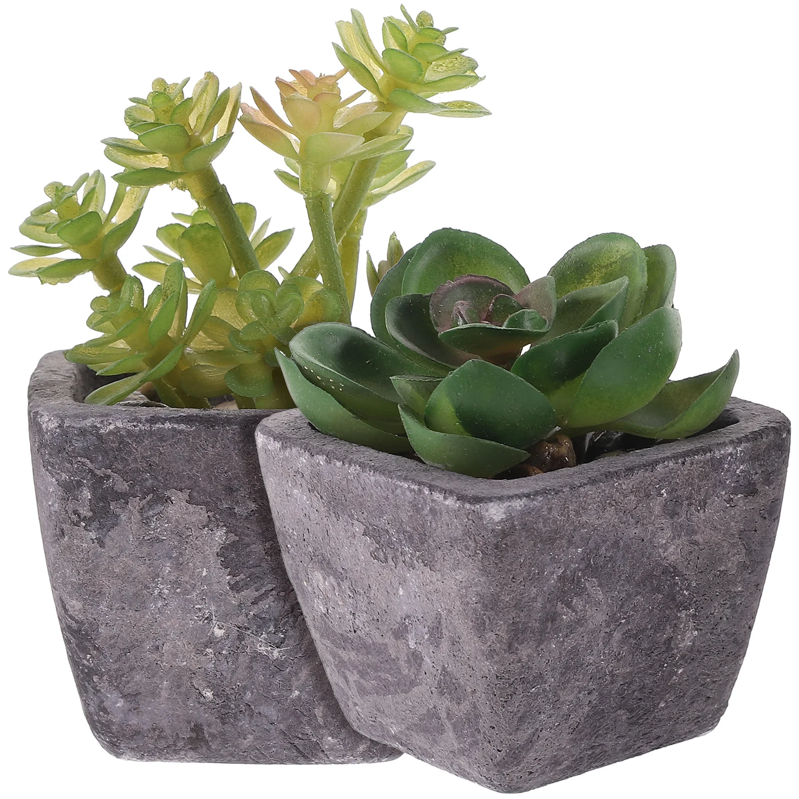 

2Pcs Mini Small Artificial Succulents Succulents Potted Plants Home Decor Small Simulation Bonsai