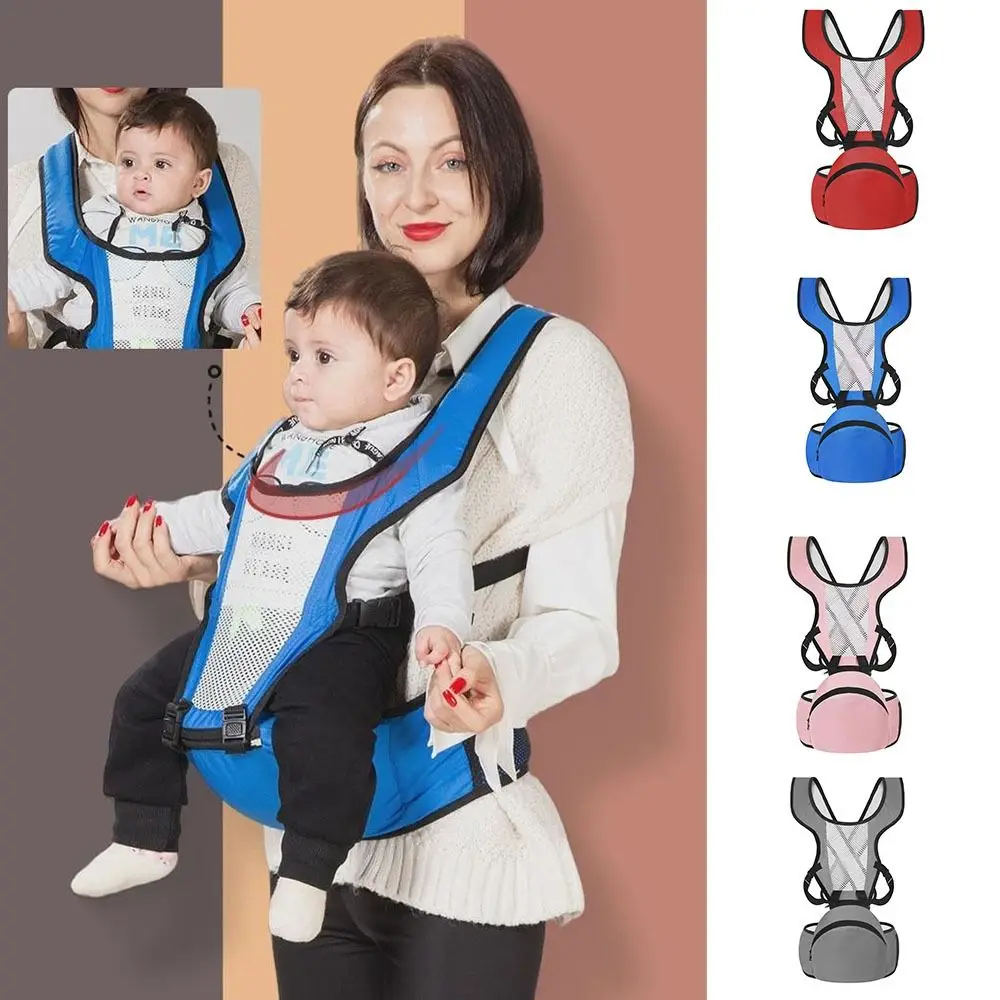 

Swaddle Wrap Baby Carrier Backpack Adjustable Straps Breathable Fabric Infant Baby Hipseat Hands-Free Comfortable