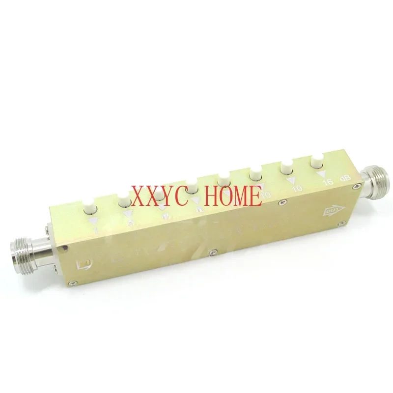 N/SMA type adjustable attenuator / RF stepping adjustable attenuation / button adjustable attenuator 0-90db