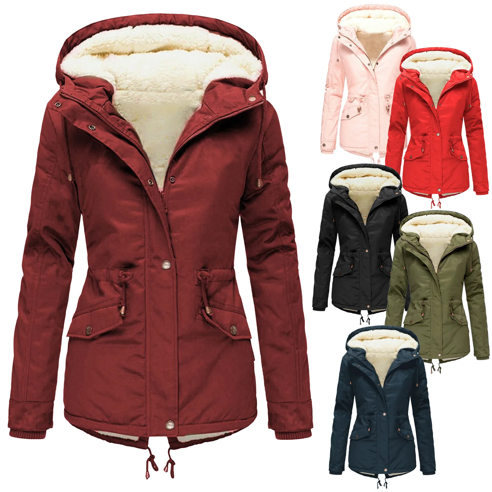 Women Winter Overcoat Women's Jacket Thick Outwear Lined Hooded Casual Jacket Women Casual Coats for Women