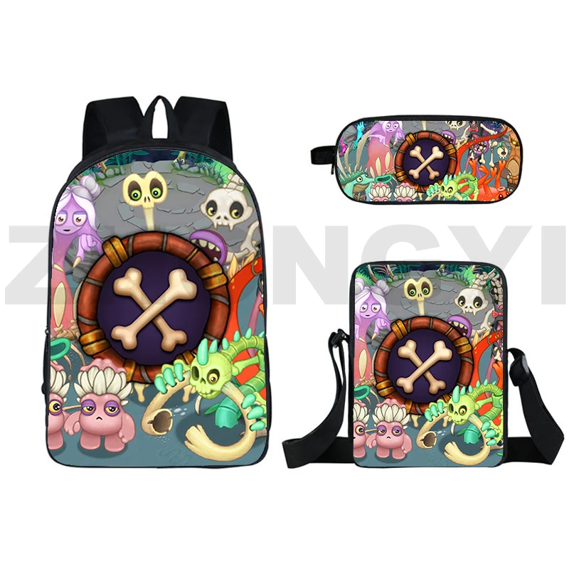 

Beautiful 3D My Singing Monsters Backpack Popular Women Boys Girls Schoolbag Waterproof Travel Bagpack Pencil Case Shoulder Bags