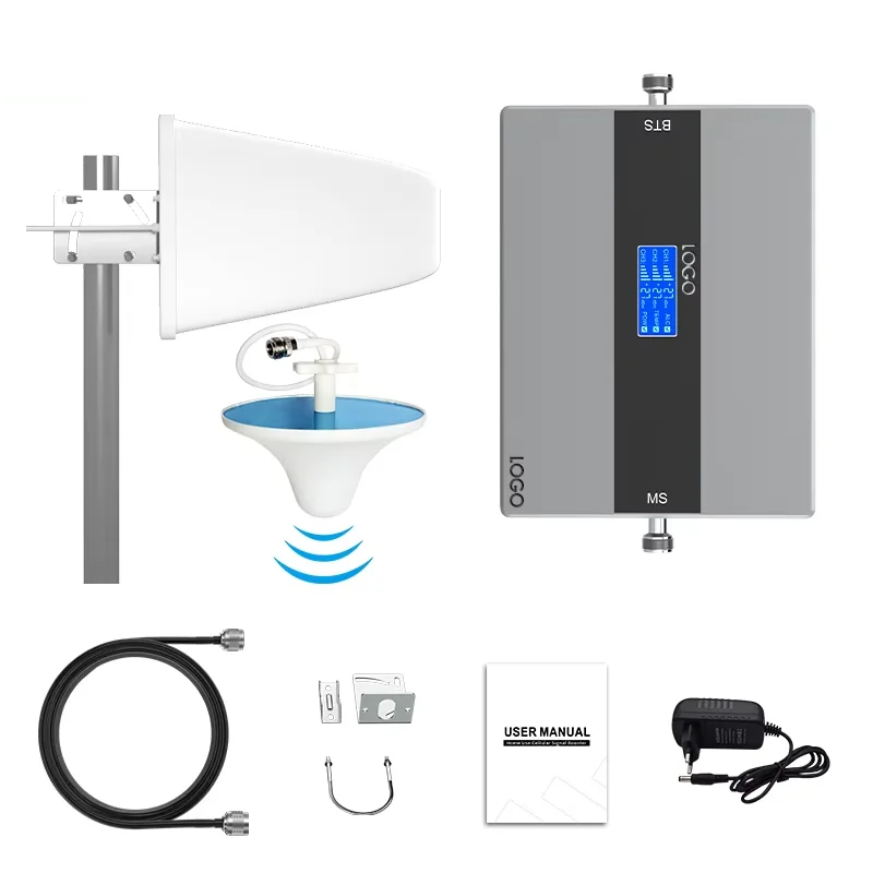 

Lintratek 1800/2100MHz Tri-Band Signal Repeater Extender GSM & 4G Cell Phone Network Amplifier Booster for House 3G Connectivity