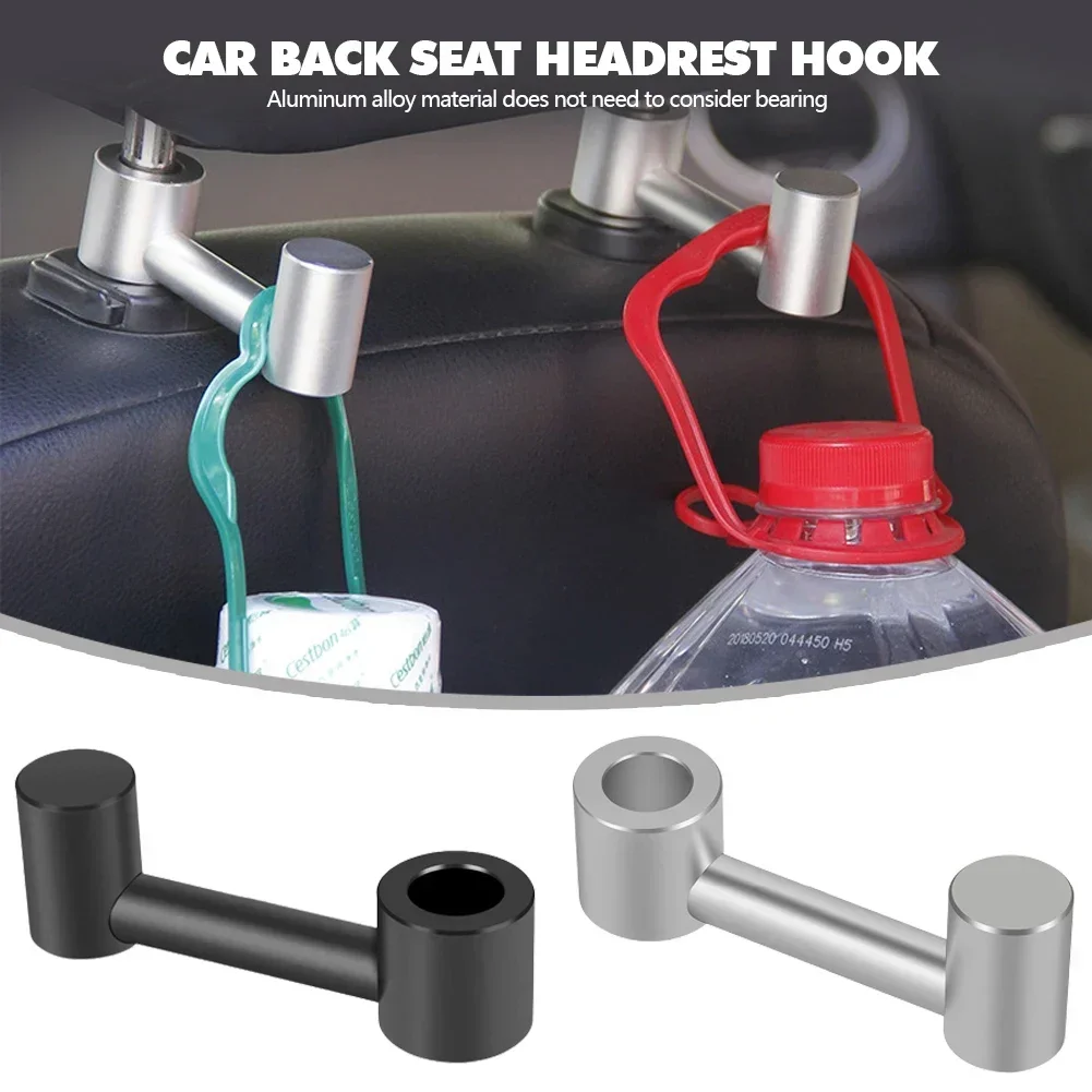 1Pcs Aluminum  Car Seat Headrest Hook for Auto Back Seat Organizer Hanger Storage Holder for Handbag Purse Bags Clothes Coats