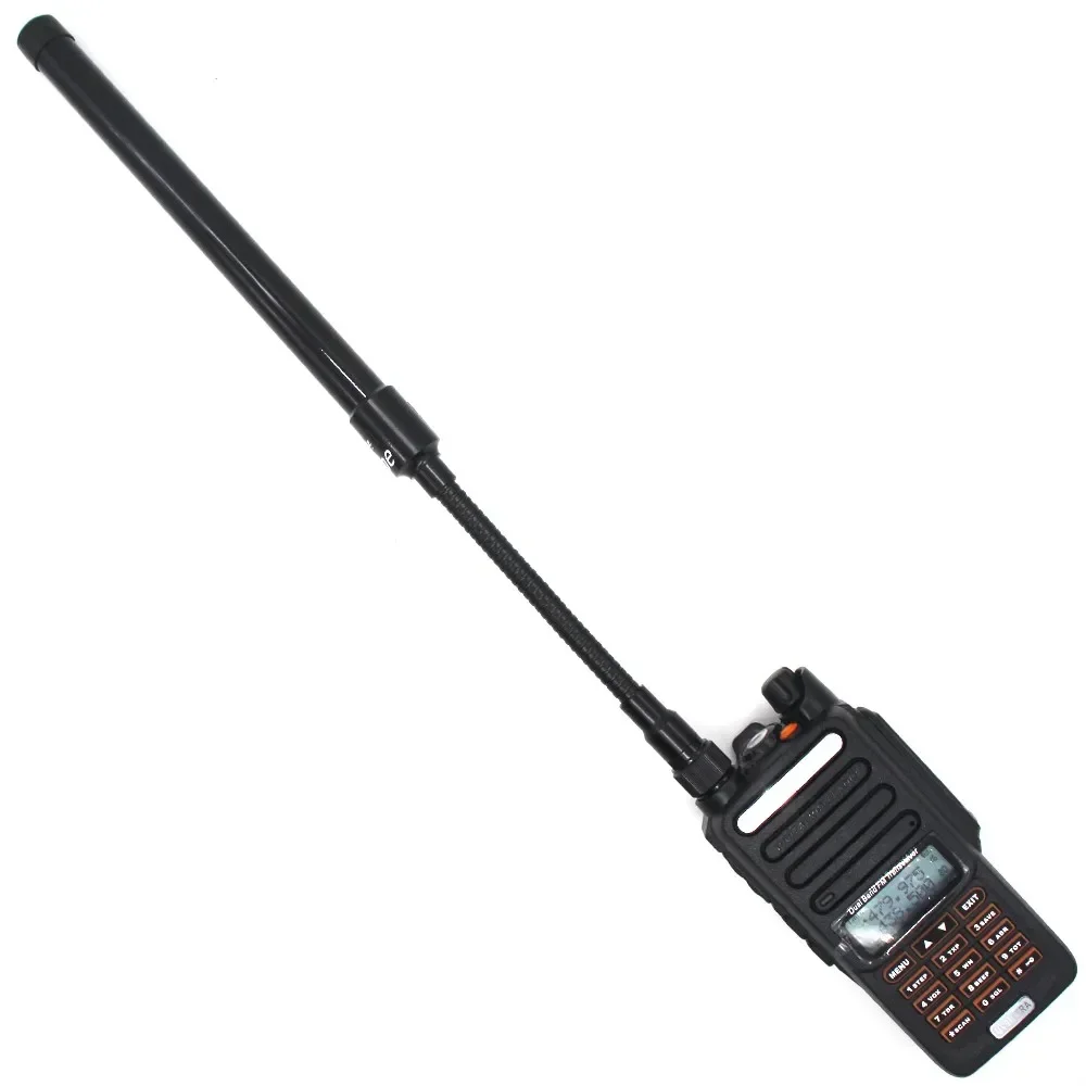 AT-33 Gans Buis SMA-Vrouwelijke Dual Band 144/430Mhz Opvouwbare CS Tactische Antenne Voor Walkie Talkie Baofeng 5R BF-888S Radio