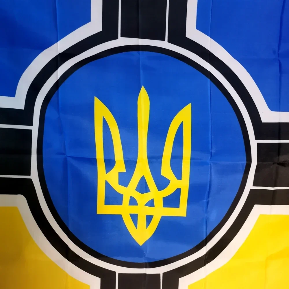 Ukrainian Flag Ukrainian Cross Flag Blue Yellow UA UKR Outdoor For Decoration