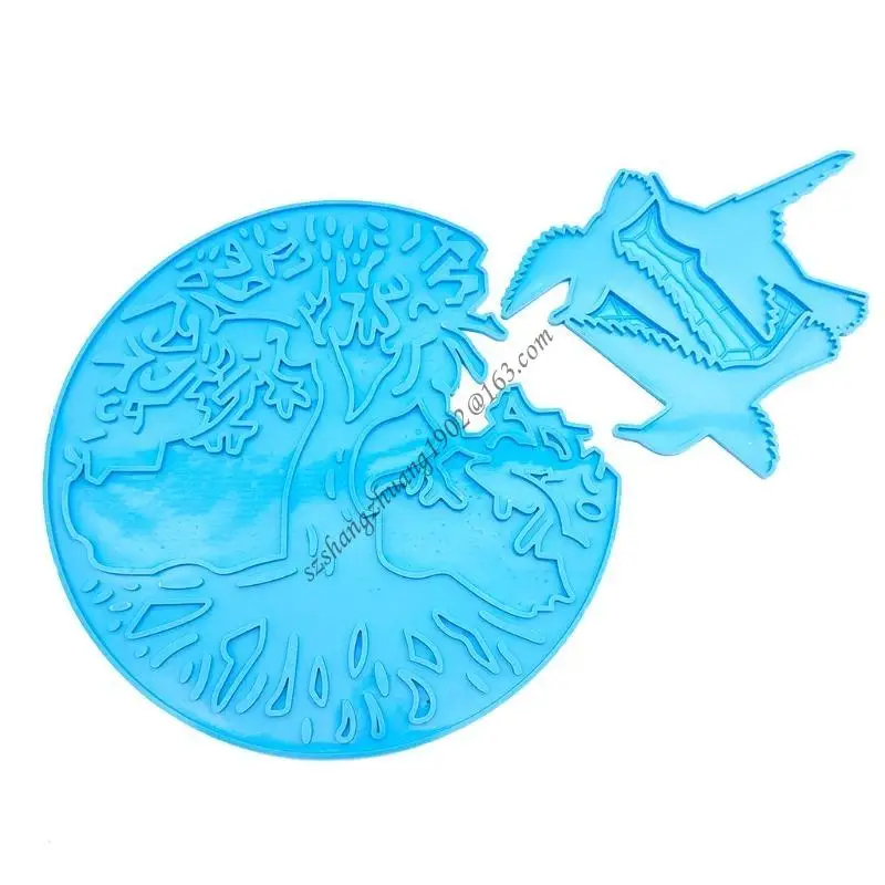 

Q6RB Reusable Silicone Mold for Making Glass Decals Tree Birds Sticker DIY Resin Mold