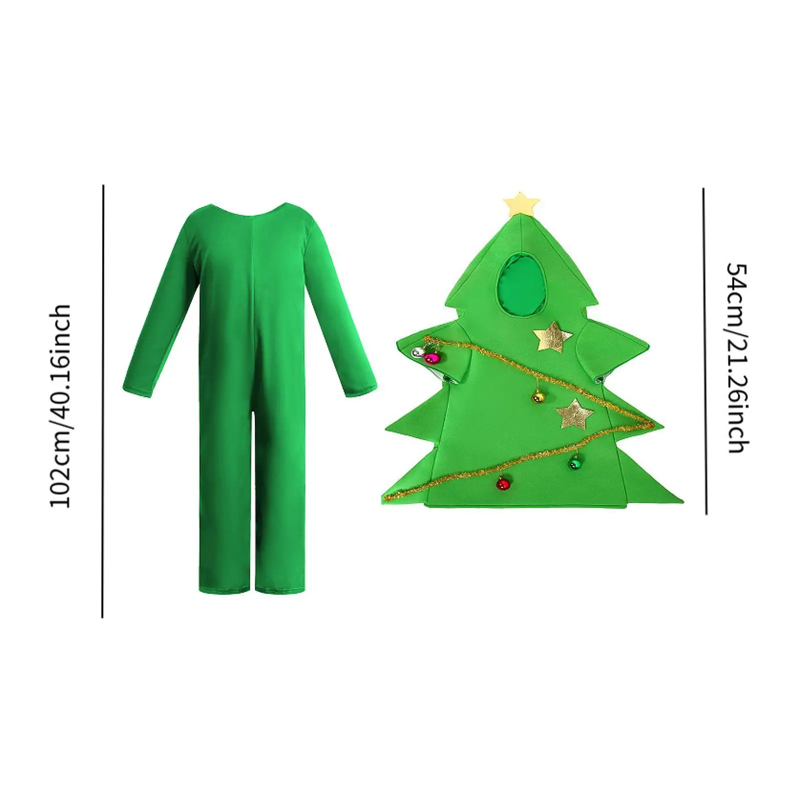 Costume de sapin de Noël avec combinaison IQUE up pour enfants, cadeaux du Nouvel An