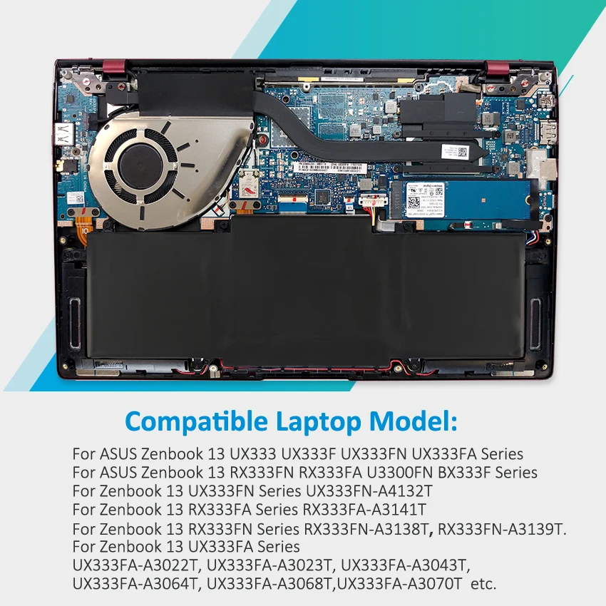 KingSener C31N1815 Laptop-Akku für ASUS ZenBook 13 U3300FN UX333 UX333FA UX333FN BX333FN RX333FA RX333FN 11,55 V 50 Wh