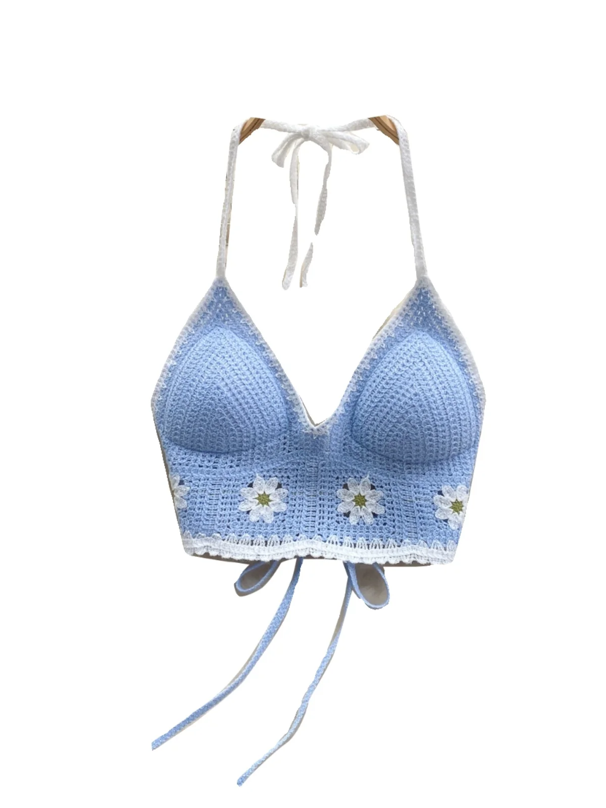

Women's Sexy Bal Ne Hanging Vest Heavy Embroidery Hook Flower Base irt Boting Top Commute Sle Spring 2024