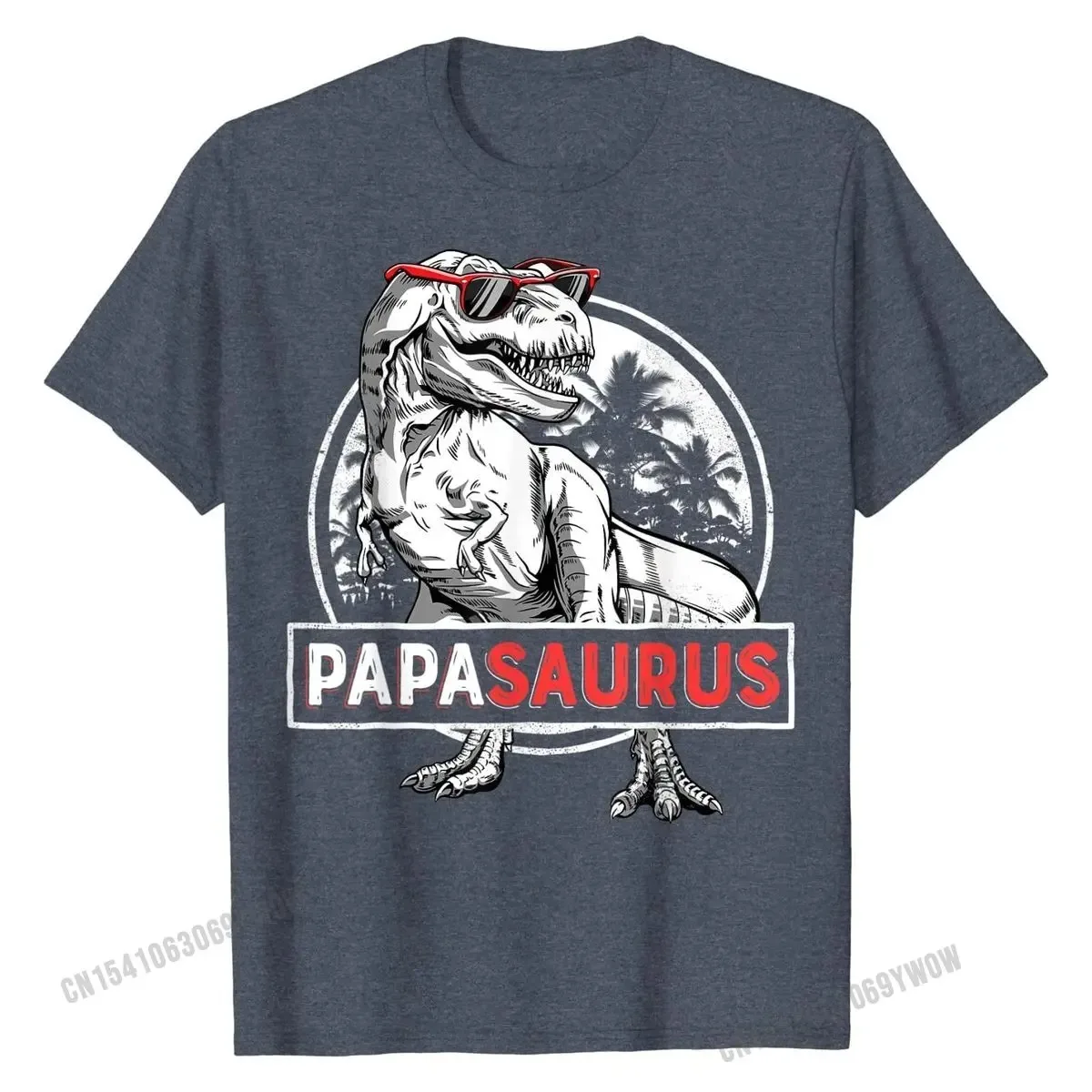 Papasaurus T Shirt T Rex Papa Saurus Dinosaur Men Dad Daddy Classic Cotton Boy Tops & Tees Crazy Faddish Summer Cotton Shirts