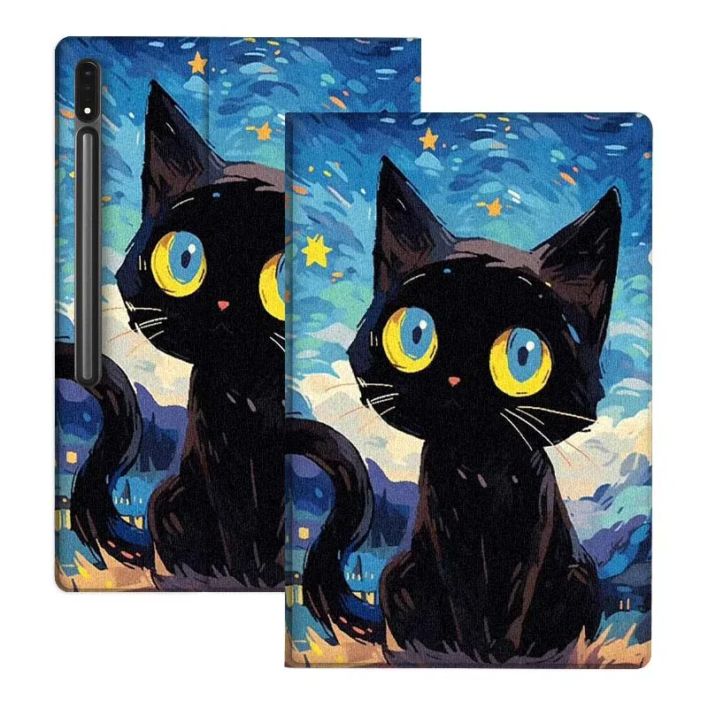 

Art Cat Cartoon Popular Cool Gift For Samsung Galaxy Tab S10 S9 S8 S7 FE Lite Soft Flexible Support Tablet Case