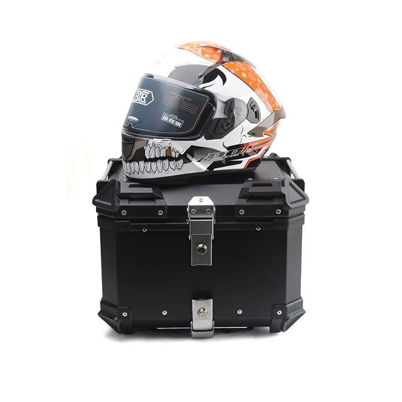 

STLF HKS 45L Carrier Luggage Rear Rack Motorcycle Boxes Bracket Luggage Pannier Alloy Top case Motorcycle Tail Trunk for Box