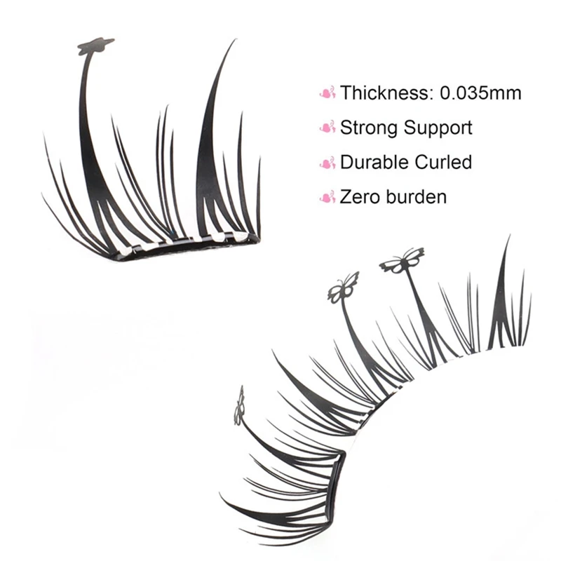 خالية من الغراء خفيفة للغاية الرموش الصناعية الأميرة كسول رمش الطبيعية إعادة استخدامها الطبيعية تأثيري الجمال ماكياج لاش مجموعات مستحضرات التجميل