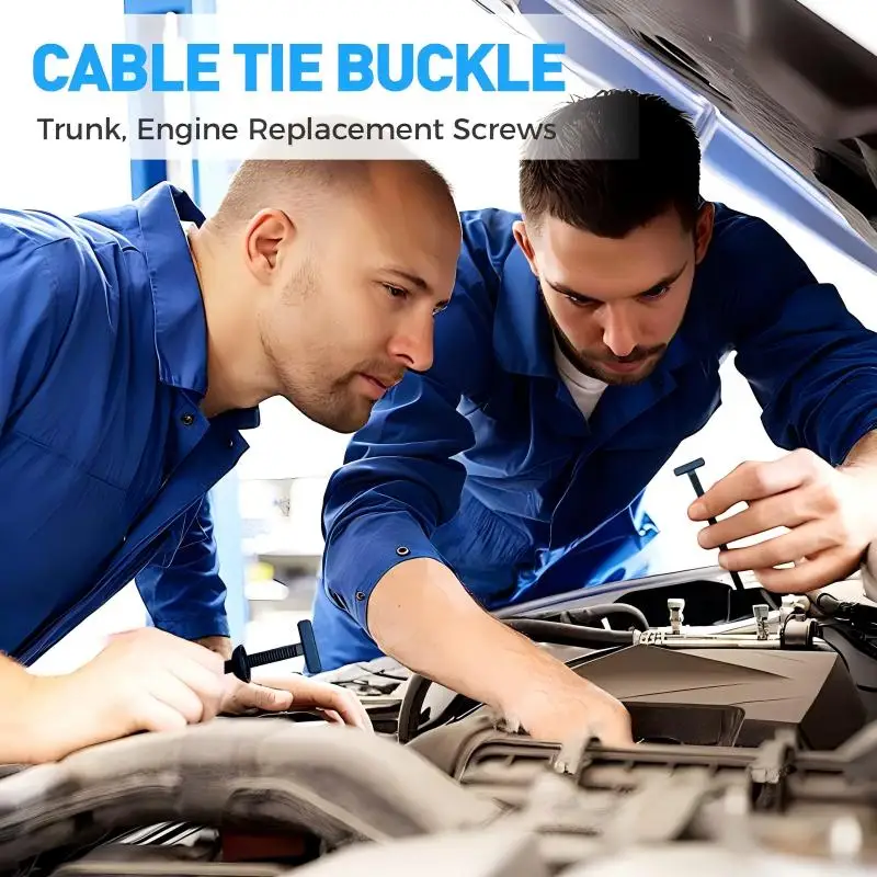 Automotive T-Type Cable Tie Buckle Nylon Push Rivet Fastener Self Locking Plastic Retainer Clips For Shield Wheel Arch Fix Parts