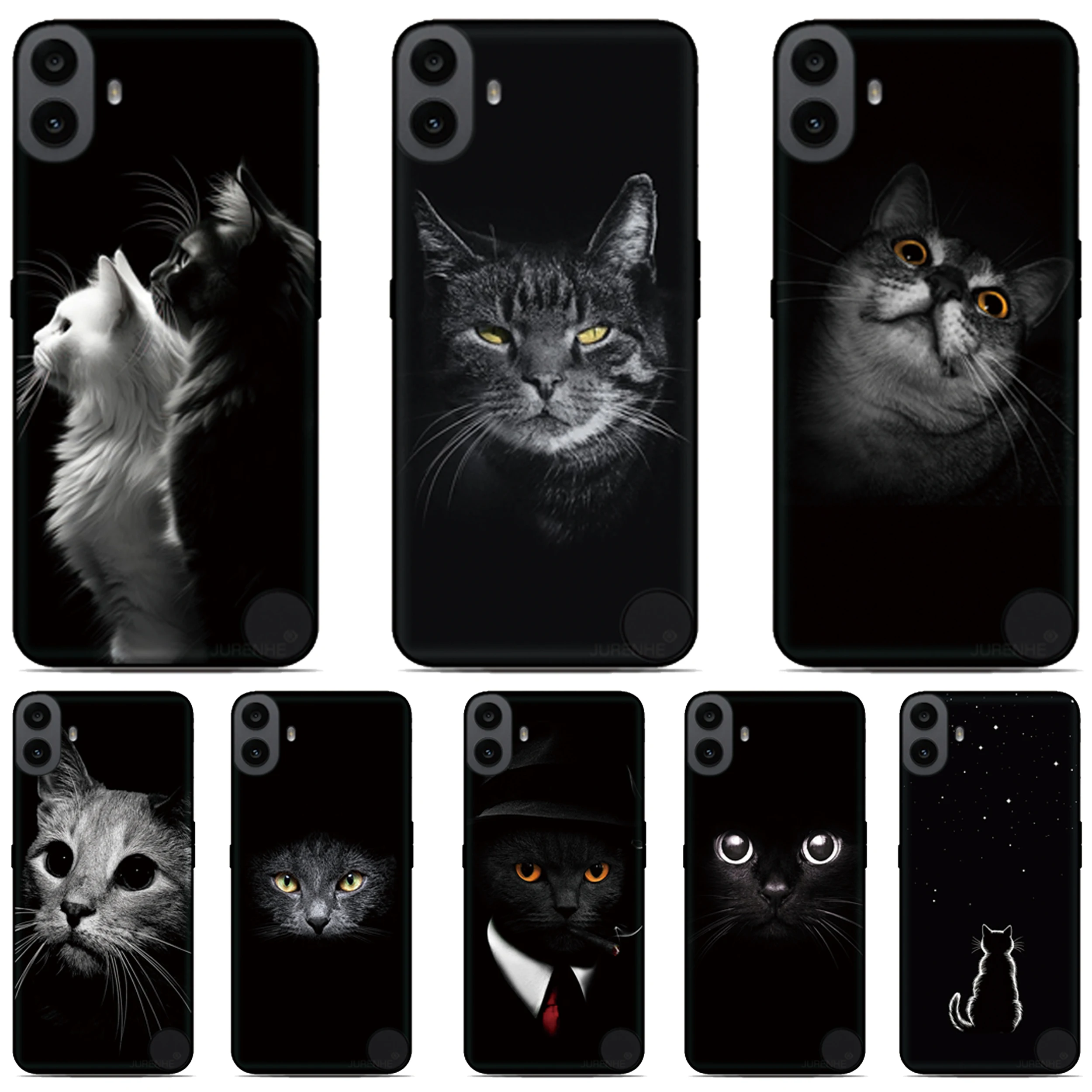 

Black Cat Back Cover For Samsung Galaxy A37 F36 M36 F56 M56 F15 A15 A25 A16 A35 A34 A56 A36 5G A26 A06 A07 4G Phone Case