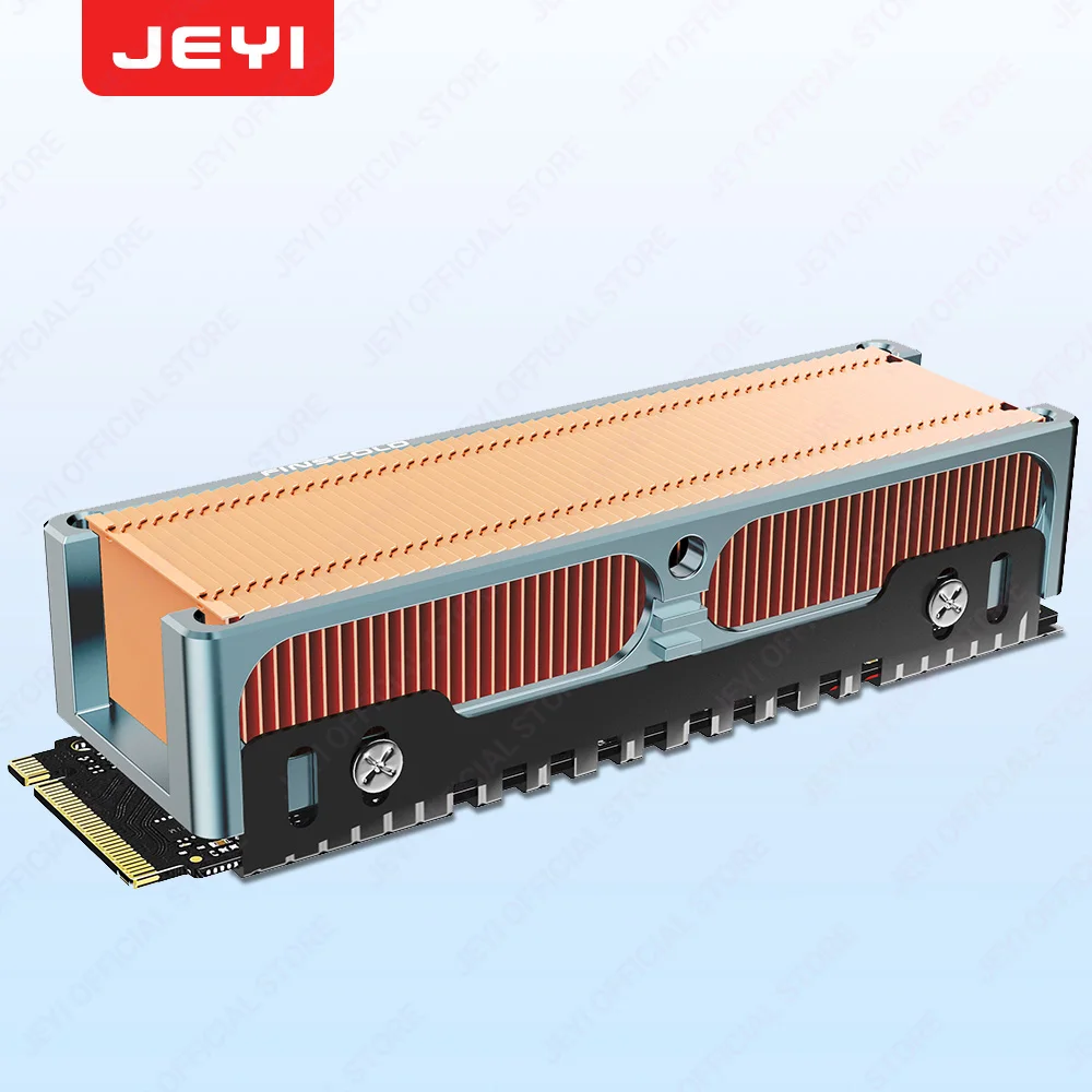 JEYI M.2 2280 SSD hoogwaardige koellichaam, koperen vinnen met aluminium frame passieve koellichamen - 50 stuks vinnen koud - 401 W/mk