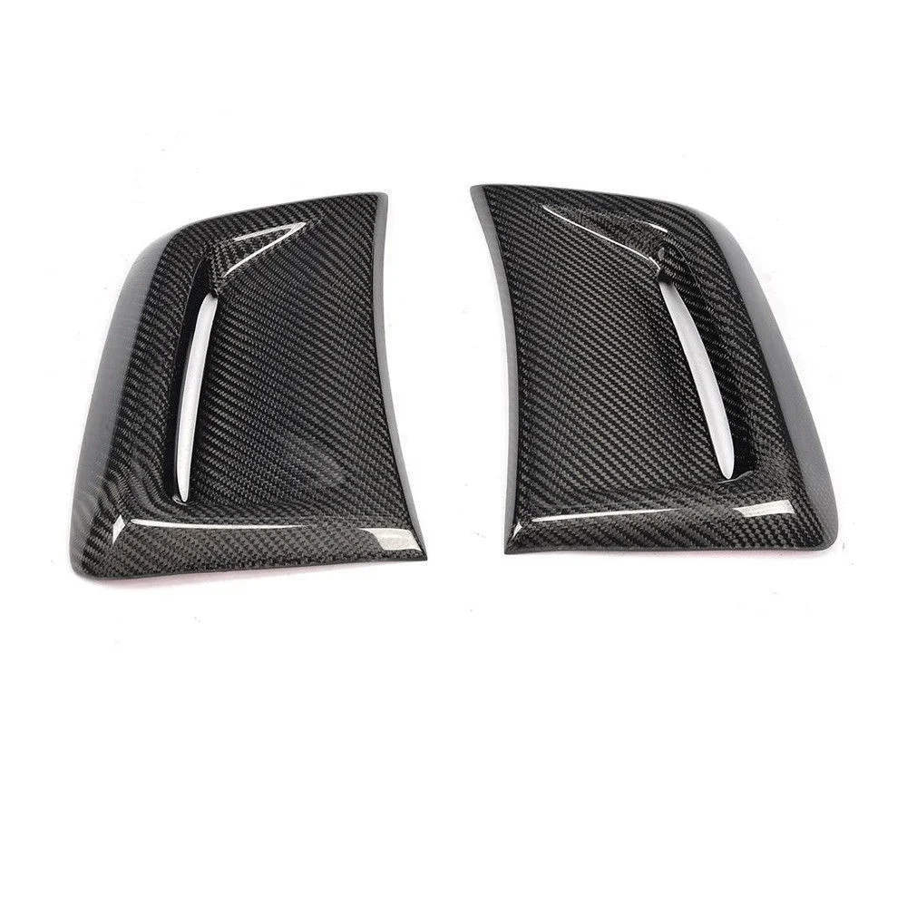 1 par de cubiertas de ventilación de inserción de aire lateral de fibra de carbono para coche, pegatina de ventilación lateral para Benz W204 C63 para AMG 2012-2014