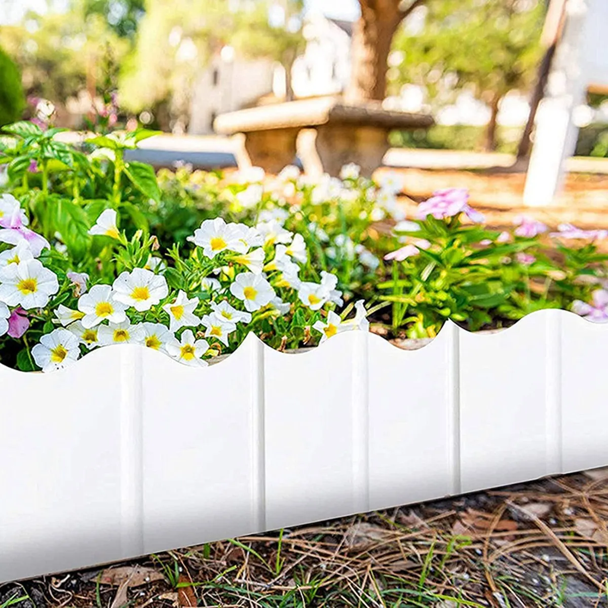ABKJ-20Pcs Plastics Garden Edging Fence,DIY Decorative Flower Bed And Grass Garden Border,Border Edging,Plant Palisade