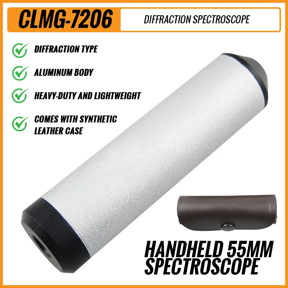 Pequeno espectro de difração pedra preciosa gemológica 55mm comprimento joalheiro ferramenta testador de jóias handheld gem spectroscópio