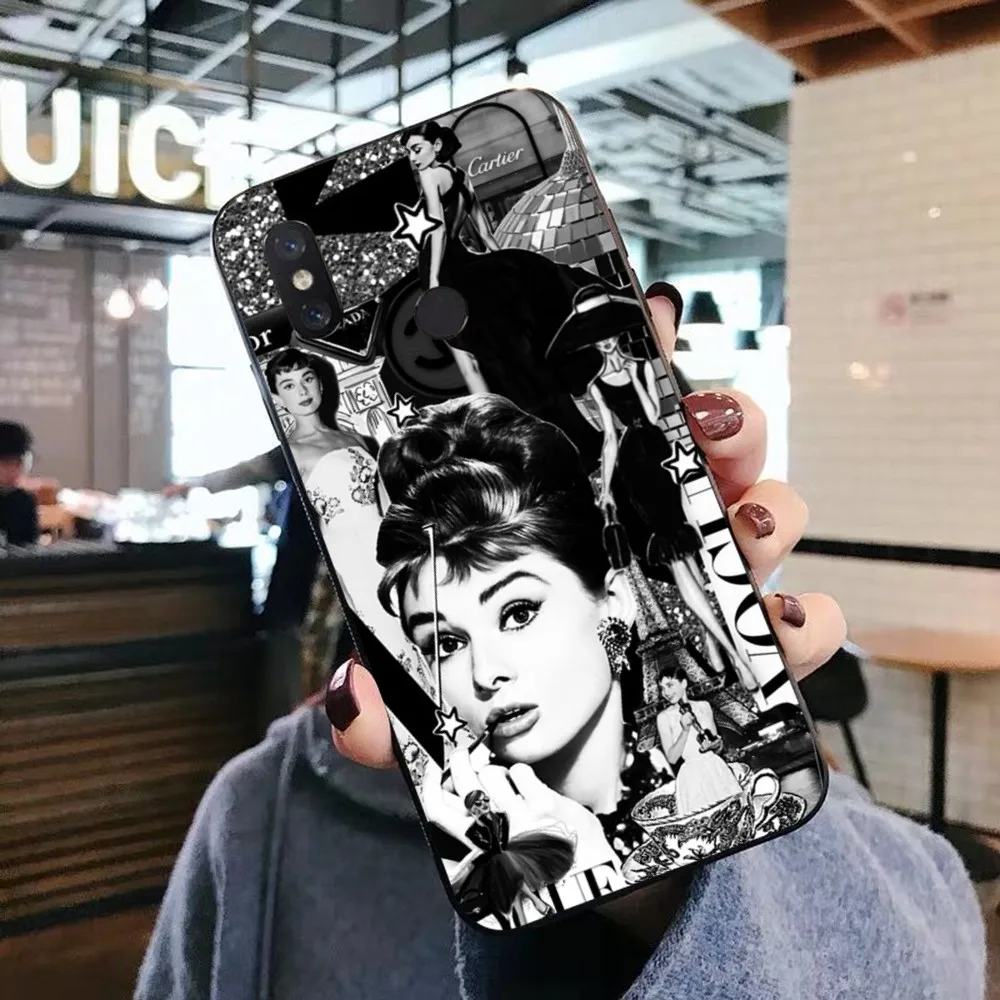 Audrey Hepburn Phone Case For Xiaomi Mi 5X 8 9 10 11 12 lite pro 10T PocoX3pro PocoM3 Note 10 pro lite