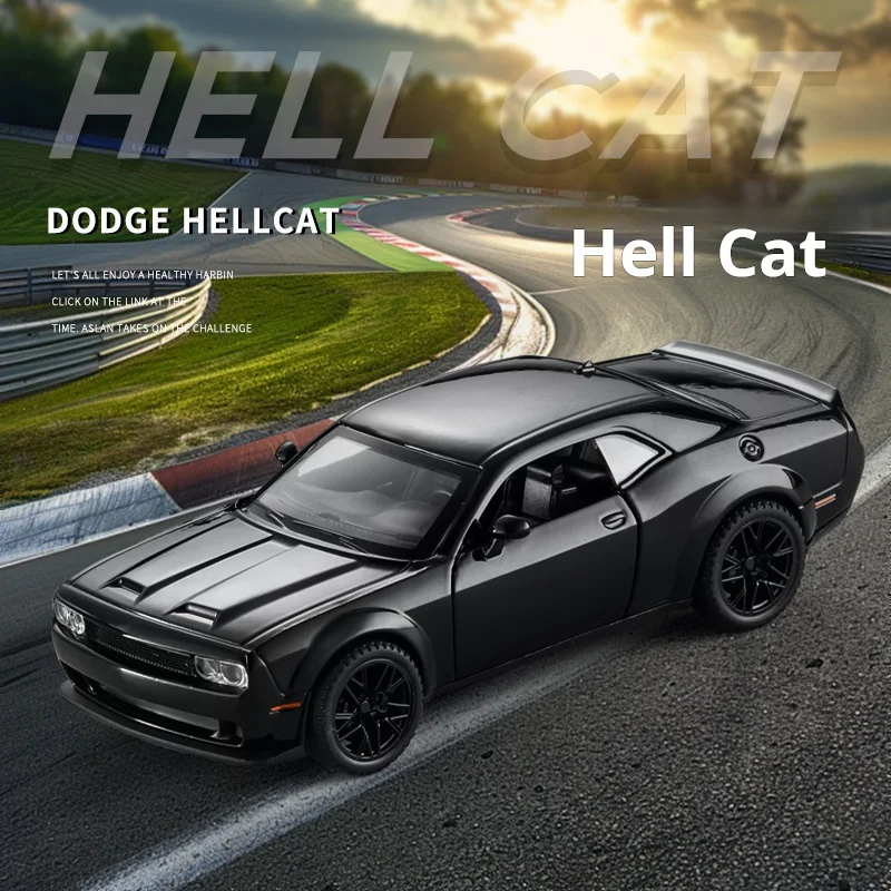 

Dodge Challenger Hellcat Toy Car for 1: 32 Scale Die Cast Metel Cars Toy Pull Back Hellcat Model Cars With Sound and Light Hellc