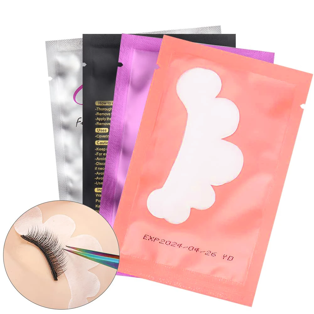 10/50 Pairs Eye Under Gel Pads Cloud Shape Eyelash Extensions Patches Lash Extension Lint Free Under Hydrogel Eye Mask Pads