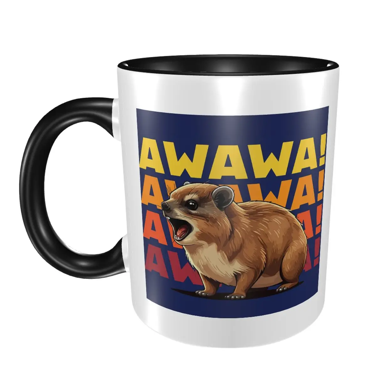 

Rock Hyrax Lover Awawa Groundhog Dassi Mug Funny Ceramic Coffee Cups Tea Mugs Milk Cup Drinkware Gifts for Woman Man