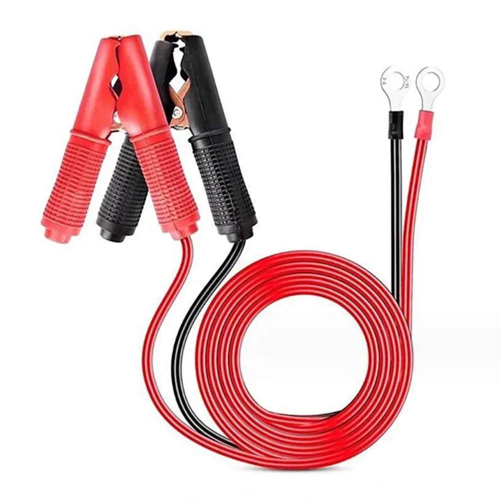 2pcs 30A Automotive Battery Cable With Crocodile Clip Extension Cable Suitable For On-board Batteries Battery Clip
